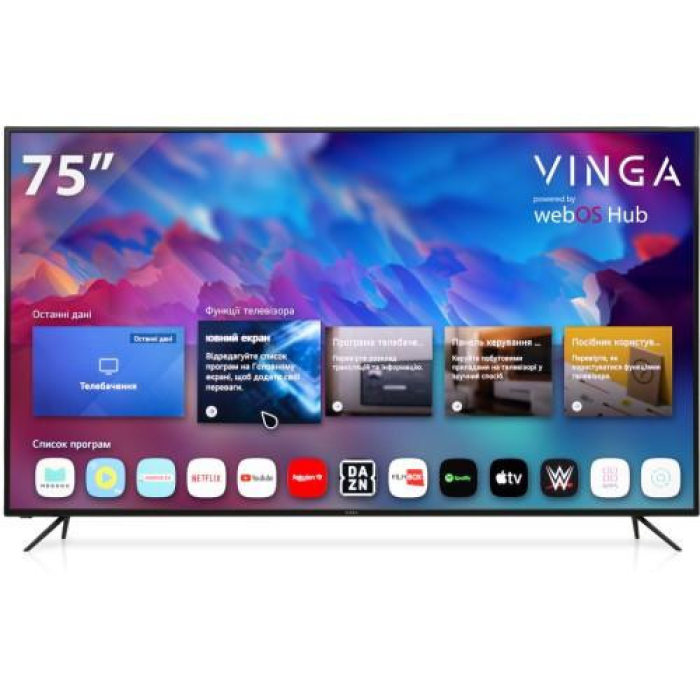 Телевізор VINGA S75UHD25BWEB купити у Київі, Харкові, Дніпрі, Одесі, Запоріжжі, Львові магазин TopTv