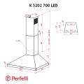 Витяжка PERFELLI K5202WH700LED