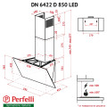 Витяжка PERFELLI DN 6422 D 850 WH LED
