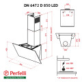 Витяжка PERFELLI DN 6472 D 850 BL LED