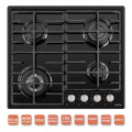 Варочная поверхность газовая VENTOLUX HG640-VAG3 CEST (BK)
