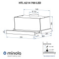 Витяжка MINOLA HTL6214BL700LED