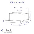 Витяжка MINOLA HTL 5214 BL 700 LED