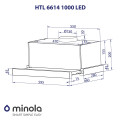 Витяжка MINOLA HTL 6614 BL 1000 LED