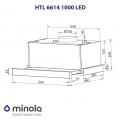 Витяжка MINOLA HTL 6614 BLF 1000 LED