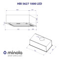 Витяжка MINOLA HBI 5627 IV 1000 LED