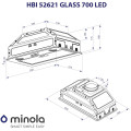 Витяжка MINOLA HBI52621WH GLASS 700 LED