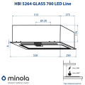 Витяжка MINOLA HBI 5264 WH GLASS 700LED Line