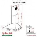 Витяжка PYRAMIDA K6202WH700LED