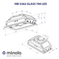 Витяжка MINOLA HBI 5262 WH GLASS 700 LED