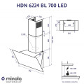 Витяжка MINOLA HDN 6224 BL 700 LED
