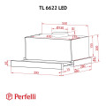 Витяжка PERFELLI TL 6622 I 1000 LED