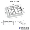 Варильна поверхня MINOLA MGM 615204 WH