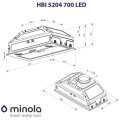 Витяжка MINOLA HBI 5204 WH 700LED
