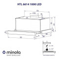 Витяжка MINOLA HTL 6614 WH 1000 LED