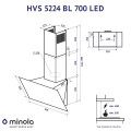 Витяжка MINOLA HVS 5224 BL 700 LED