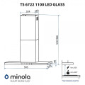Витяжка MINOLA TS 6722 BL 1100 LED GLASS