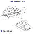 Витяжка MINOLA HBI 5202 IV 700 LED