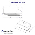 Витяжка MINOLA HBI 5214 BL 700 LED