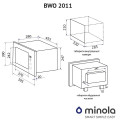 Мікрохвильова піч MINOLA BWO 2011 BL