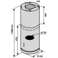 Витяжка VENTOLUX ISOLA CILINDRO 35BK (1200) STMM