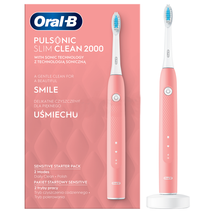 Зубна щітка Oral-B Pulsonic Slim 2000 Pink S111.513.2 купити у Київі, Харкові, Дніпрі, Одесі, Запоріжжі, Львові магазин TopTv