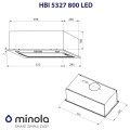 Витяжка MINOLA HBI 5327 I 800 LED