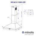 Витяжка MINOLA HK 6614 WH 1000 LED купити у Київі магазин TopTv