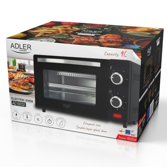 Электропечь ADLER AD6032 купить в Киеве, Харькове, Днепре, Запорожье. Одессе, Львове магазин TOP TV