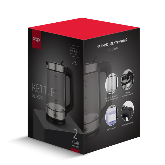 Электрочайник ERGO GL8090 купить в Киеве, Харькове, Днепре, Запорожье. Одессе, Львове магазин TOP TV