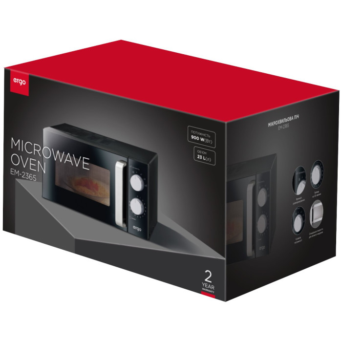 Мікрохвильова піч ERGO EM-2365 купити у Київі, Харкові, Дніпрі, Одесі, Запоріжжі, Львові магазин TopTv