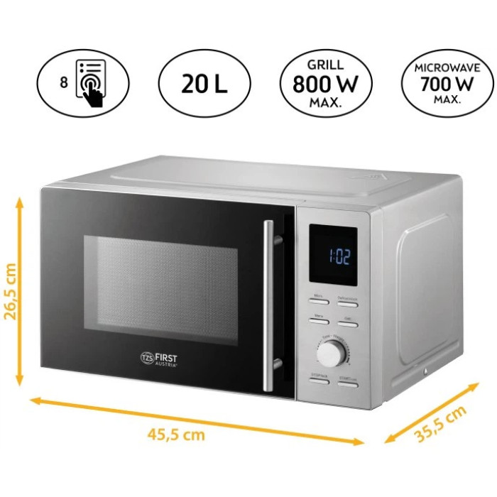 Мікрохвильова піч FIRST FA-5002-6 купити у Київі, Харкові, Дніпрі, Одесі, Запоріжжі, Львові магазин TopTv