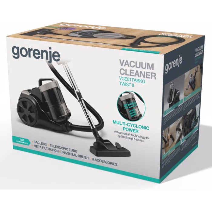 Пилосос GORENJE VCE01TABKG купити у Київі, Харкові, Дніпрі, Одесі, Запоріжжі, Львові магазин TopTv