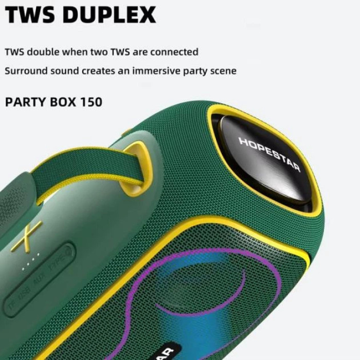 Портативная колонка HOPESTAR Party 150 green купить в Киеве, Харькове, Днепре, Запорожье. Одессе, Львове магазин TOP TV