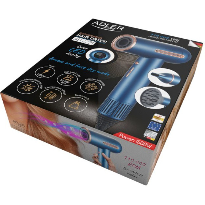 Фен ADLER AD2271 купити у Київі, Харкові, Дніпрі, Одесі, Запоріжжі, Львові магазин TopTv