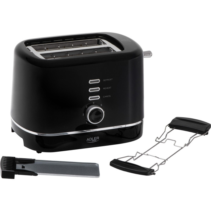 Тостер ADLER AD3224 black купити у Київі, Харкові, Дніпрі, Одесі, Запоріжжі, Львові магазин TopTv