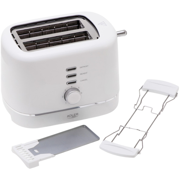 Тостер ADLER AD3224 white купити у Київі, Харкові, Дніпрі, Одесі, Запоріжжі, Львові магазин TopTv
