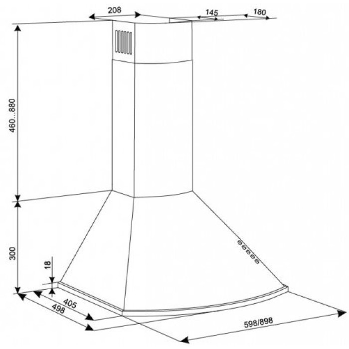 Витяжка ELEYUS BORA 1200 LED SMD 60 BL купити у Київі, Харкові, Дніпрі, Одесі, Запоріжжі, Львові магазин TopTv