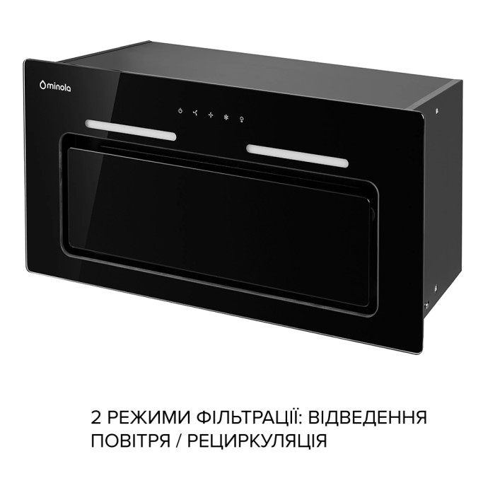 Витяжка MINOLA HBI6673 BL GLASS 1000LED Line купити у Київі, Харкові, Дніпрі, Одесі, Запоріжжі, Львові магазин TopTv