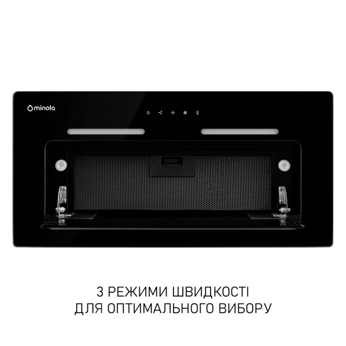 Витяжка MINOLA HBI6673 BL GLASS 1000LED Line купити у Київі, Харкові, Дніпрі, Одесі, Запоріжжі, Львові магазин TopTv