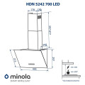 Витяжка MINOLA HDN 5242 BL 700 LED купити у Київі, Харкові, Дніпрі, Одесі, Запоріжжі, Львові магазин TopTv