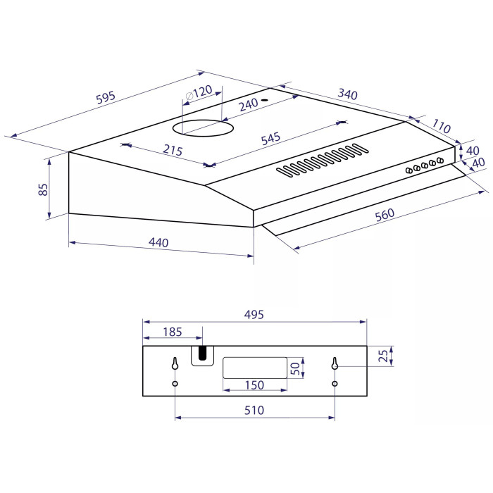 Витяжка MINOLA HPL 622 BR купити у Київі, Харкові, Дніпрі, Одесі, Запоріжжі, Львові магазин TopTv