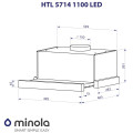Витяжка MINOLA HTL 5714 I 1100 LED купити у Київі, Харкові, Дніпрі, Одесі, Запоріжжі, Львові магазин TopTv