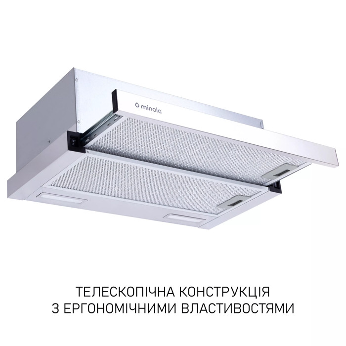Витяжка MINOLA HTL 6615 I 1000 LED купити у Київі, Харкові, Дніпрі, Одесі, Запоріжжі, Львові магазин TopTv