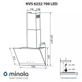 Витяжка MINOLA HVS 6232 BL/INOX 700 LED купити у Київі, Харкові, Дніпрі, Одесі, Запоріжжі, Львові магазин TopTv