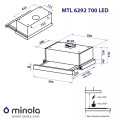 Витяжка MINOLA MTL 6292 WH 700 LED купити у Київі, Харкові, Дніпрі, Одесі, Запоріжжі, Львові магазин TopTv