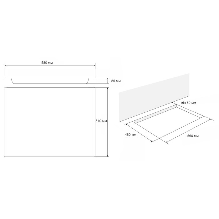 Варильна поверхня ELEYUS H3EBHG SL 60 BL V купити у Київі, Харкові, Дніпрі, Одесі, Запоріжжі, Львові магазин TopTv