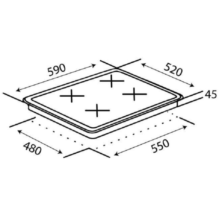 Варильна поверхня VENTOLUX HBC 6004 TC купити у Київі, Харкові, Дніпрі, Одесі, Запоріжжі, Львові магазин TopTv