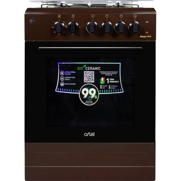 Плита кухонна ARTEL MILAGRO 10 E Brown купити у Київі, Харкові, Дніпрі, Одесі, Запоріжжі, Львові магазин TopTv