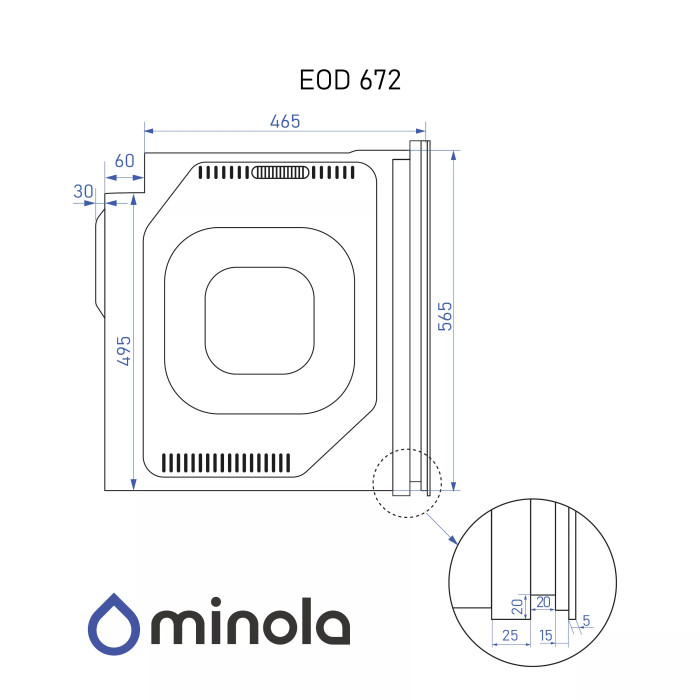 Духова шафа MINOLA EOD 672 BL купити у Київі, Харкові, Дніпрі, Одесі, Запоріжжі, Львові магазин TopTv